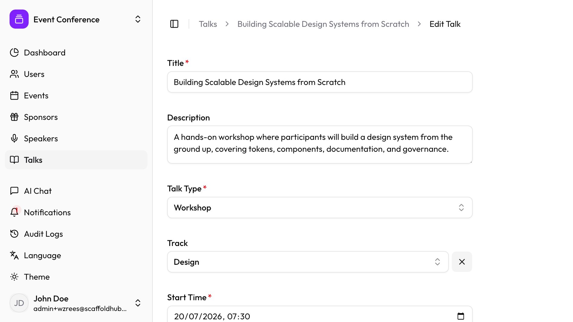 Event conference demo